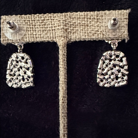 Park Lane Silver Crystal Cluster Drop Earrings - Picture 4 of 4